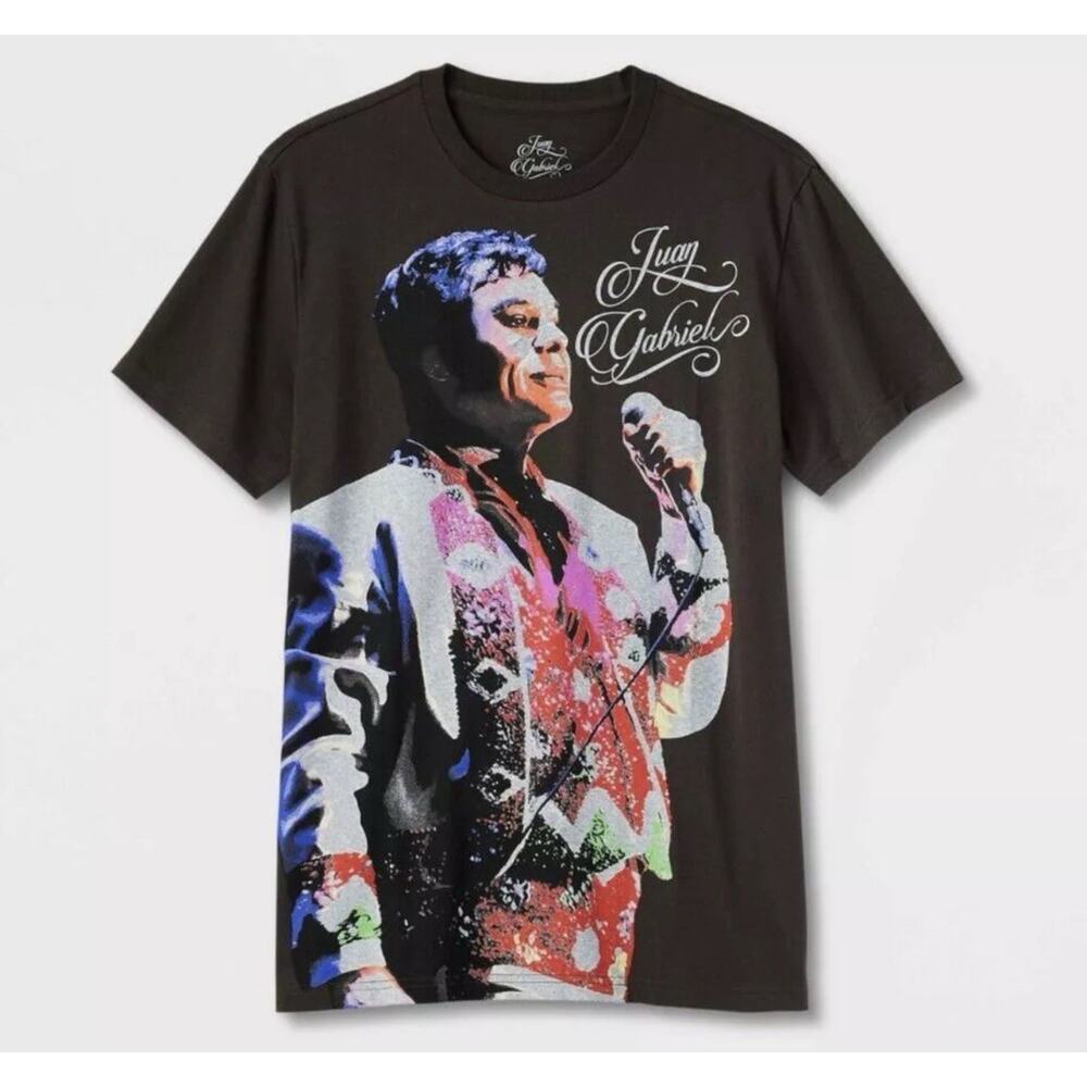 Juan Gabriel Big Print Graphic T-Shirt Size Medium Vintage Style‎ NWT